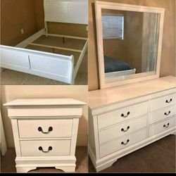 New White Queen 4pc Bedroom Set 