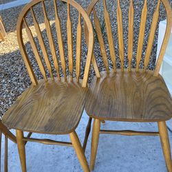 2 Wooden Dining Room Chairs $25