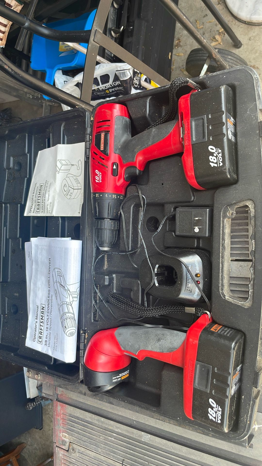 3/8” In. 18 Volt Cordless Drill Driver W Battery Charger