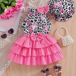 2pcs Baby's Bowknot Layered Skirt