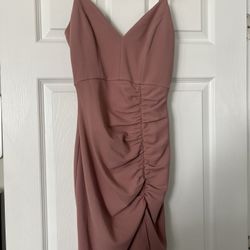  Dress Pink V Neck 