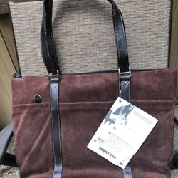 NEW Suede Laptop Tote By Mobile Edge (Retail $130)