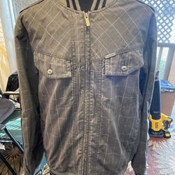 PreOwned Marc Ecko Cut & Sew Lightweight Grey Jacket Men's XL