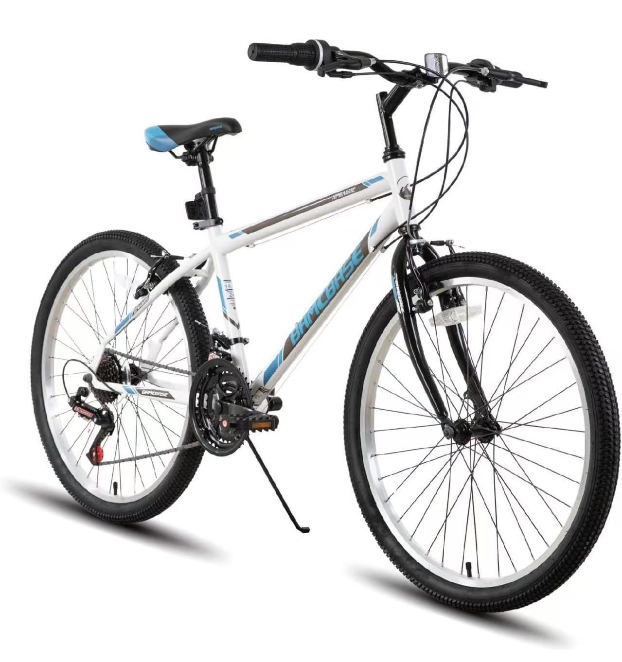 Hiland 24 inch Mountain Bike for Girls and Boys Age 7+,white