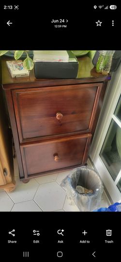 Cherry filing cabinet