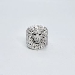 VVS1 D Moissanite LION RING Size 10 *Brand New*
