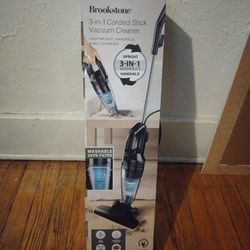 Brookstone 3-In-1 Stick Vacuum Washable Hepa Filter Handheld used one time