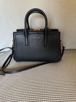 Michael Kors Black Leather Satchel Handbag + Original Tags