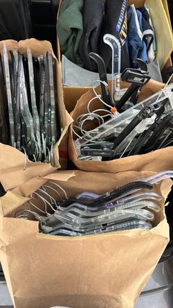 Lots of adult size clothing hangers