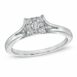 1/4 ct engagement ring in 10k white gold