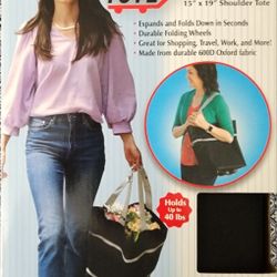 Shoulder Bag & Rolling Tote in One