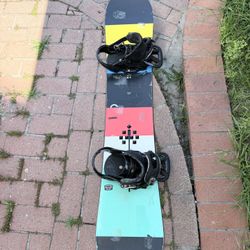151cm Burton Custom Snowboard With Bindings