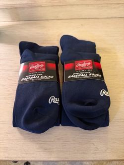 Navy Large Rawlings Over-the-Calf Baseball Socks – 2 Packs