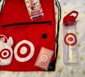 Target Backpack, Bullseye Bag, Target Deck Of Cards,Target Plastic Food Keeper Target Water Bottle