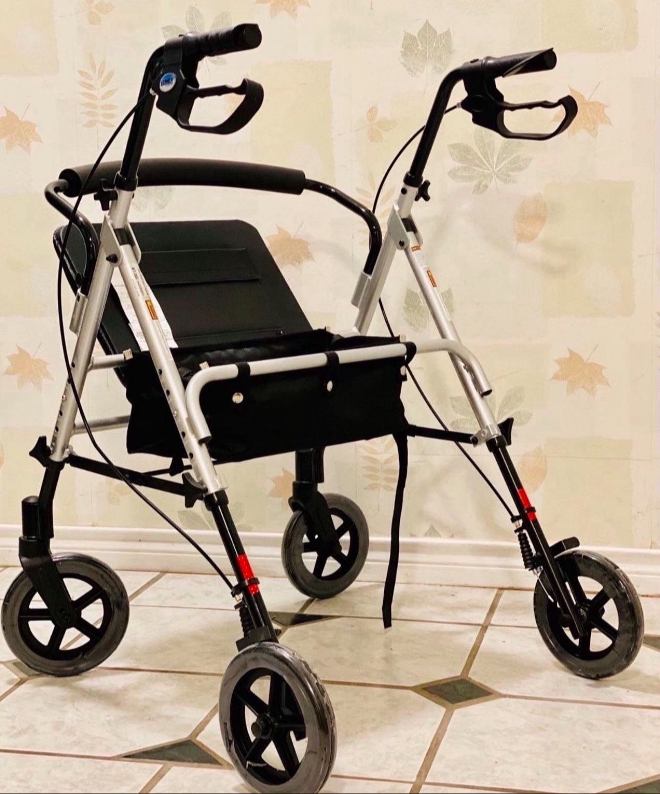 PLUS SIZE SEAT Lumex Set N Go Adjustable Height XL seat WALKER // Pusher