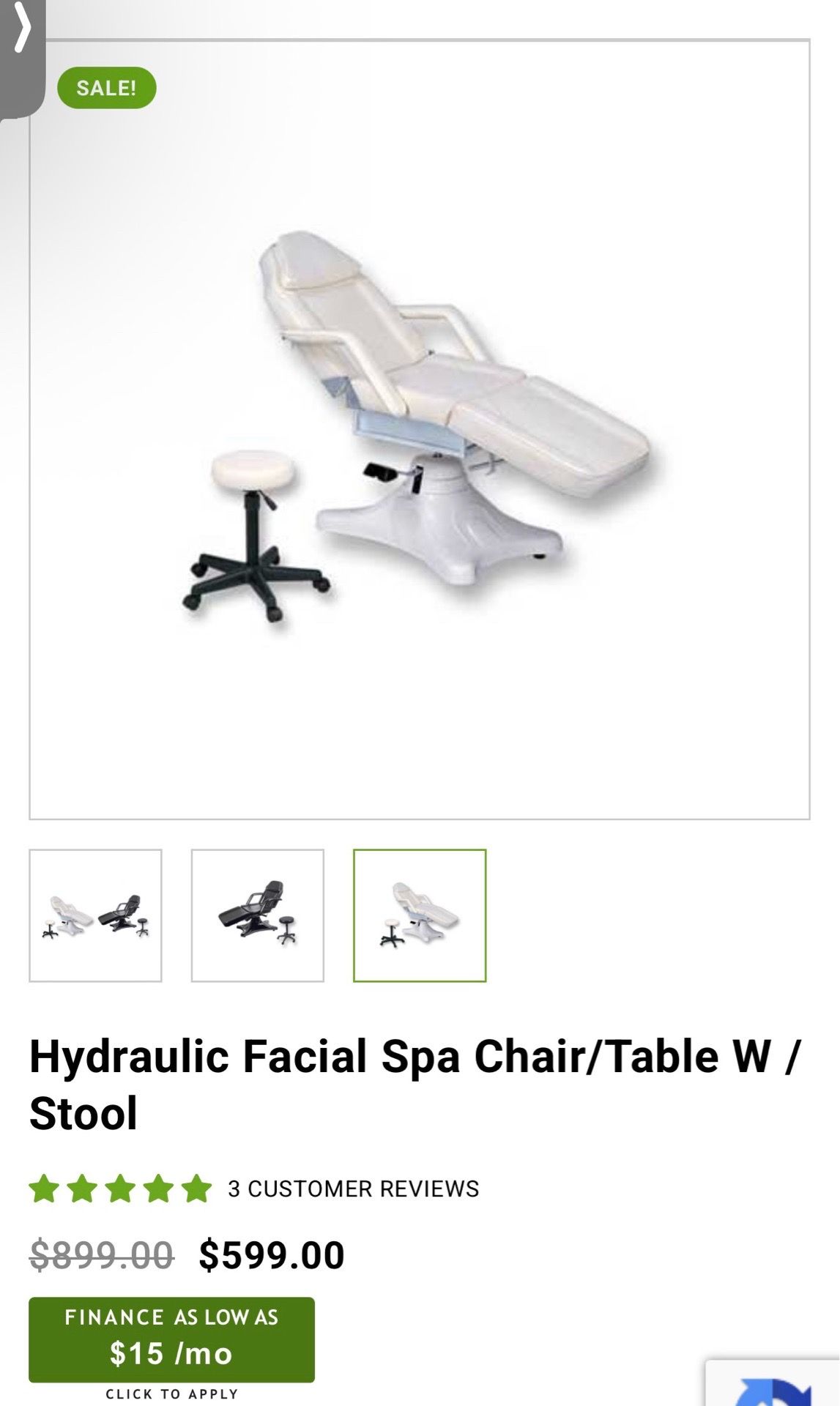 Professional esthetician bed- heavy duty