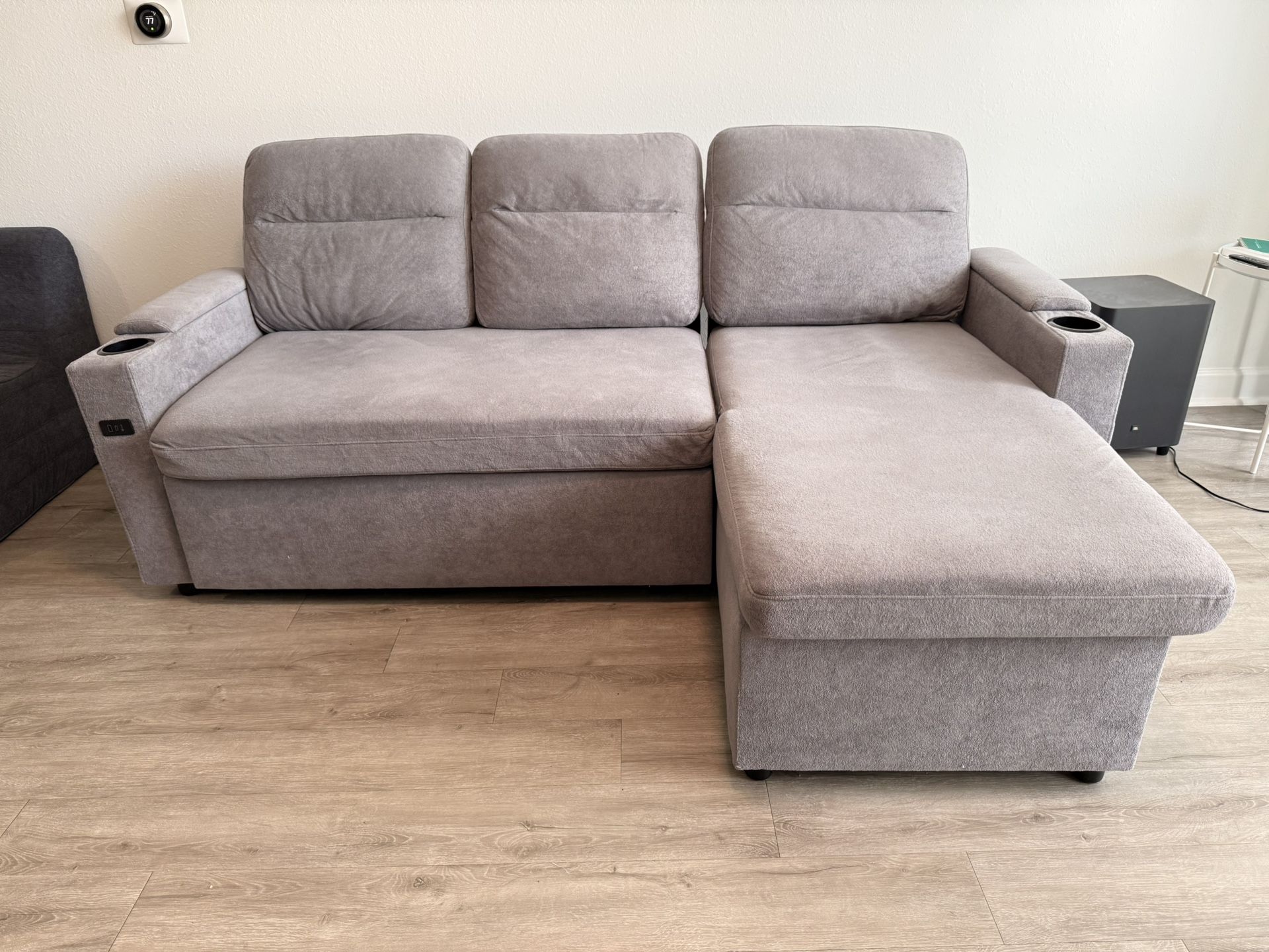 Grey Convertible Sofa Bed