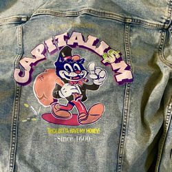 Brand New “capitalism” Custom Graphics  Denim 