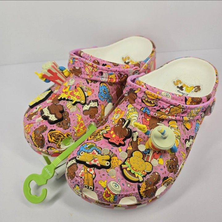 Disney Parks Eats Churro Dole Whip Adult Clogs Crocs NWT M6 W8 DTP Retired