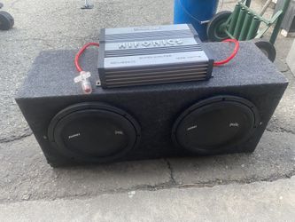 2 10 Inch Polk Audio Sub And 1300 Watts Hifonics Amp