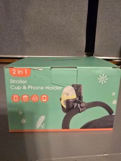Brand New 2-in-1 Stroller Cup Holder with Phone Holder - Accmor