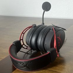 HyperX Cloud Alpha Gaming Headset Headphone Wired Detachable Noise Cancelling Microphone Dual Chamber Drivers Memory Foam Over-ear Soft Leatherette fo