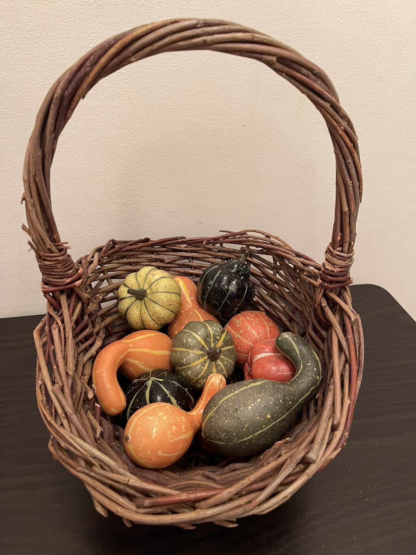 Basket Of Faux Squash
