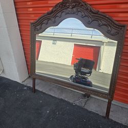 Dark Wood Large Dresser Mirror