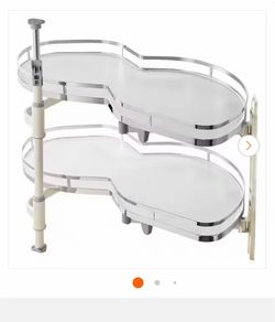VEVOR Swing Right Blind Corner Cabinet Pull Out for 36 in. Cabinet 2-Tier Swing Tray Soft Close Cloud Blind Organizer