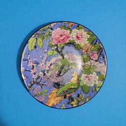 Vintage Crown Ducal Tea Saucer Only - Blue Chintz 4" With Birds and Flowers.
