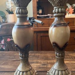 Vintage Candle Holders 17 Inches Tall 