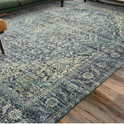 9x12 Washable Area Rug Carpet Green Brand New 