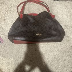 Coach Shoulder Bag Classic Coach Design Two Tone