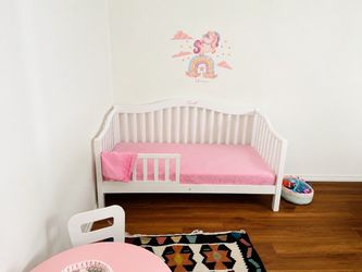 White Wood Toddler Bed Frame