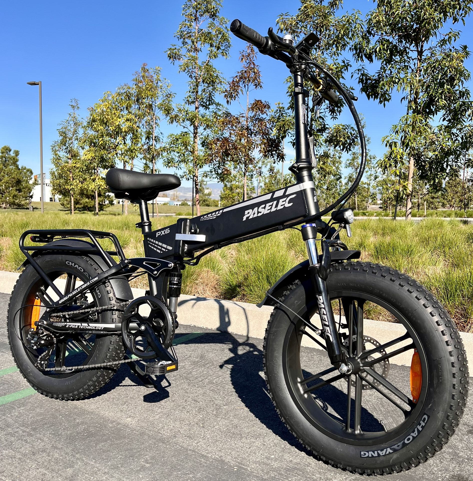 ✅ BRAND NEW - 1000 Watt Electric Folding Bike, Power regen Tech, Fat Tire, Full Suspension(Black-OR-Army Green)PX6 Pro Paselec ⚡️