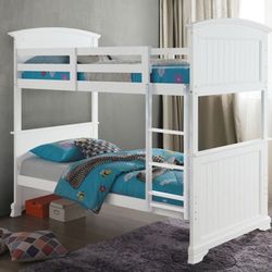 Brand New White Twin Size Bunk Bed 