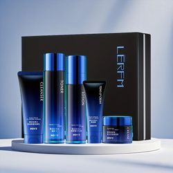 Black Spruce Men'S Oil Control Skin Care set - Containing Peptides & Hyaluronic Acid Lotion Kit - Deep Hydration, Gentle Formula for Cleansing & Lock 