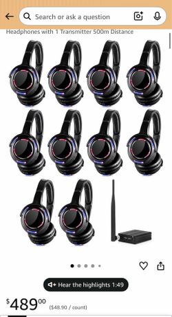 Wireless silent disco led flashing light