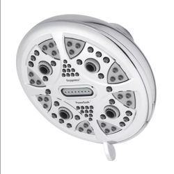 Oxygenics PowerSoak 5-Settings Chrome 6-in Round Fixed High Pressure Rain Shower Head 1.8 GPM