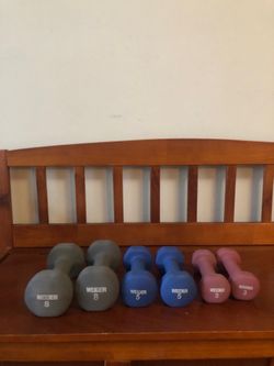8, 5 and 3 lbs Dumbbells Free Weights
