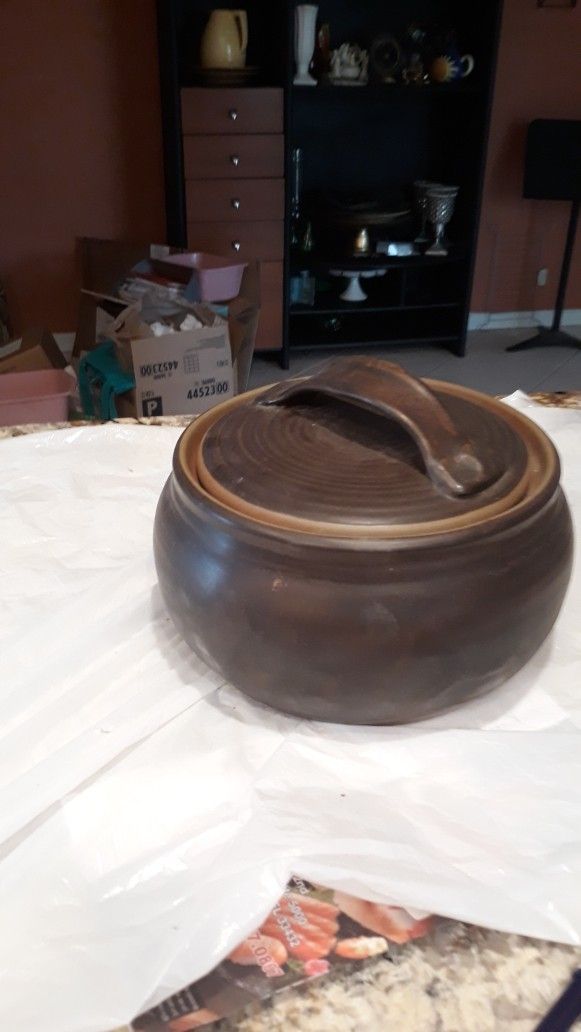 Covered Pottery Bowl