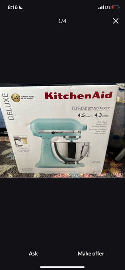 KitchenAid Deluxe 4.5 Quart Tilt-Head Stand Mixer - Mineral Water Blue