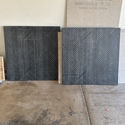 Large artwork Black Tulum Inspired 3x3