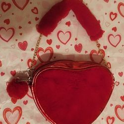 Heart Shaped Red Purse