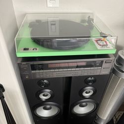 Record Player, Sony Speakers, Receiver 