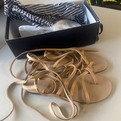 Women’s Strappy Sandals Size 9 Grecian Leather 