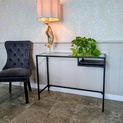 GLASS TOP TABLE.  ENTRY TABLE. VANITY TABLE.