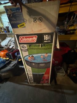 Coleman 16ft Power Steel Pool