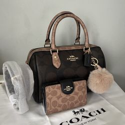 Coach Rowan Satchel And Matching Wallet
