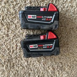 5.0 Milwaukee Batteries 